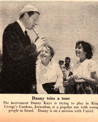 Zeitungsausschnitt 1956 Danny Kaye
